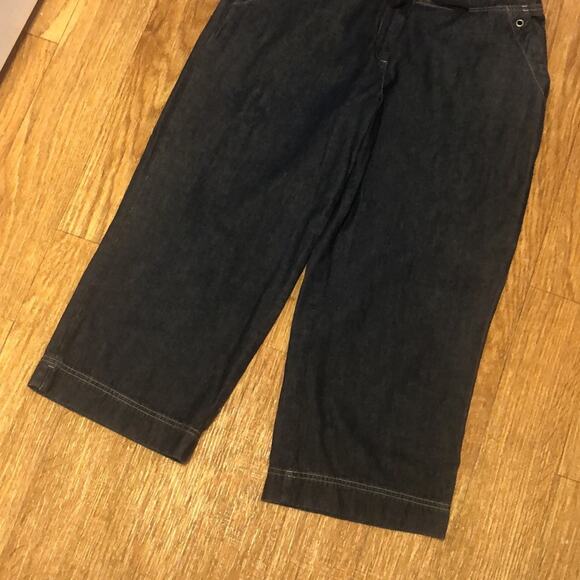 J. Jill Blue Tie Front Denim Trouser Pant Jeans Size 6P (Petite 6) - Picture 6 of 10